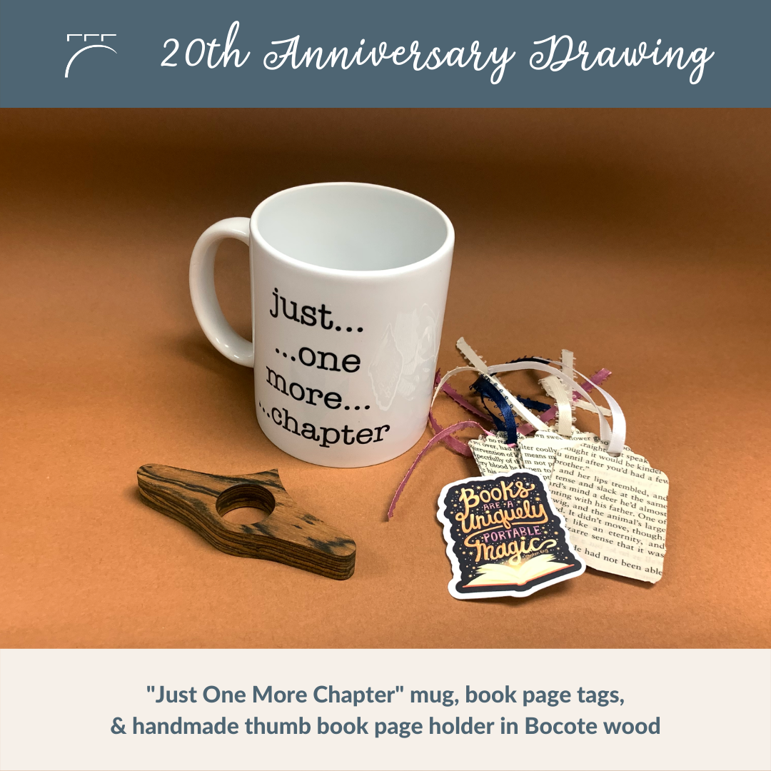 20th Anniversary Drawing: Mug, Page Holder, Book Tags