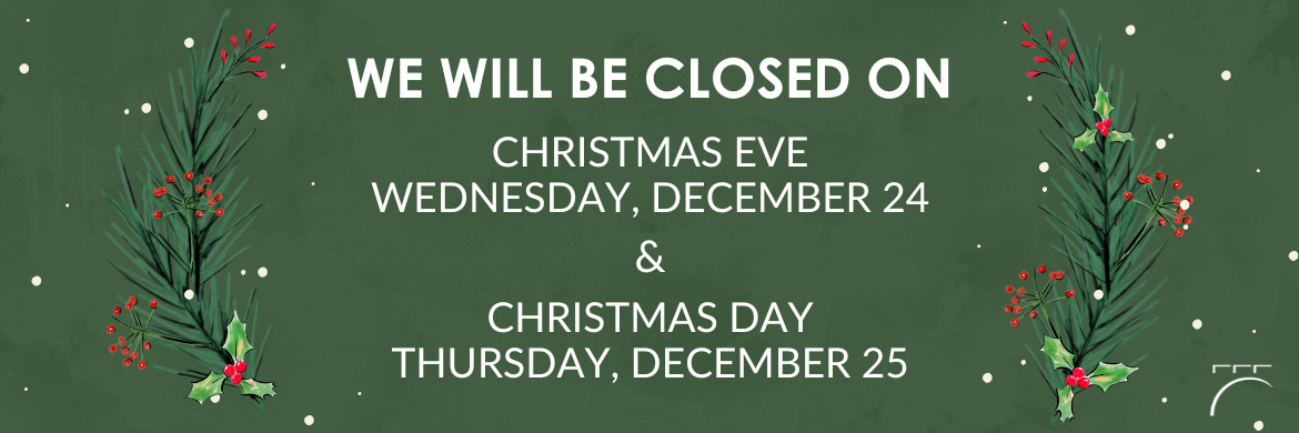 the library will be closed on Christmas Eve and Christmas Day